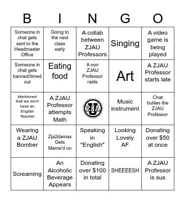 Lunch Lady/ Librarian Merc_Gunray's Bingo Card