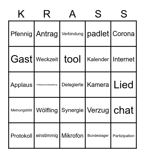 LDV - Wir warten noch auf eine Stimme! Bingo Card