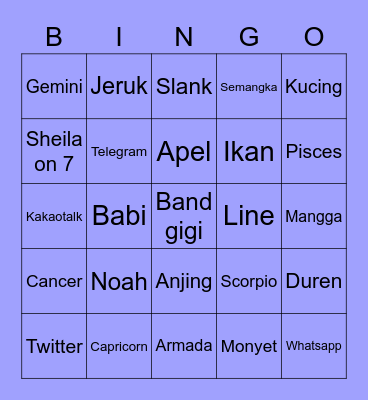 Rowoon's wife Bingo Card