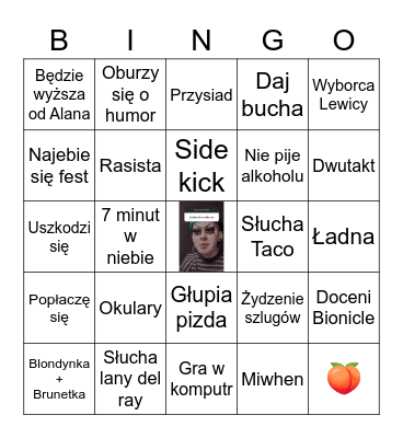 Jeju jesteś prześliczna Bingo Card