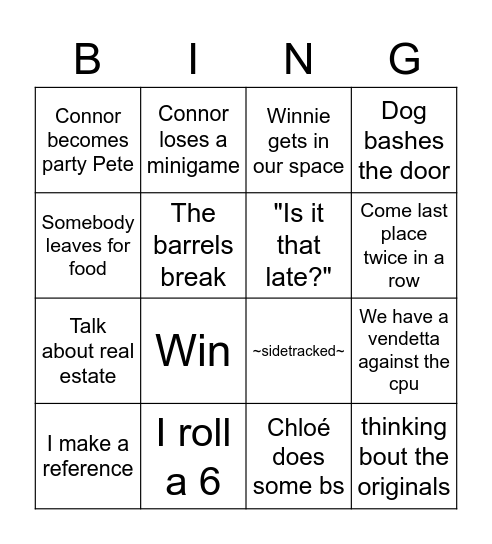 oui part bing Bingo Card