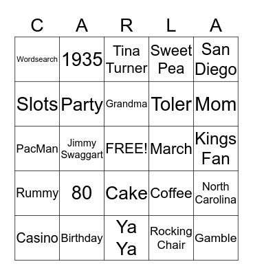 This Little Lady Just Hit "80" Bingo Card