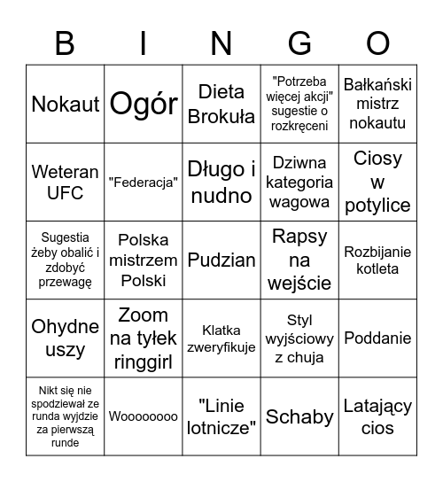 KSW 2137 Bingo Card