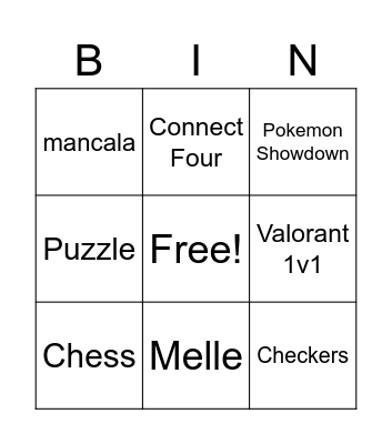 Gaming Gambit Bingo Card