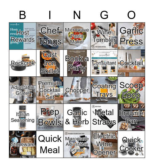 PAMPERED CHEF BINGO! Bingo Card