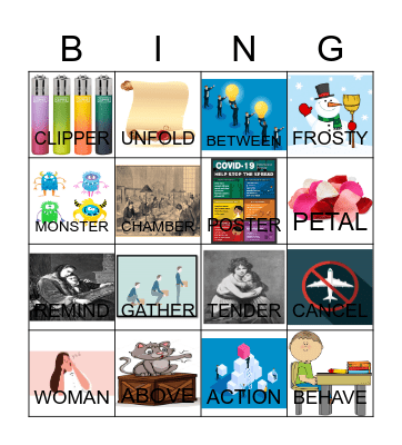 ACCENTED SYLLABLES Bingo Card