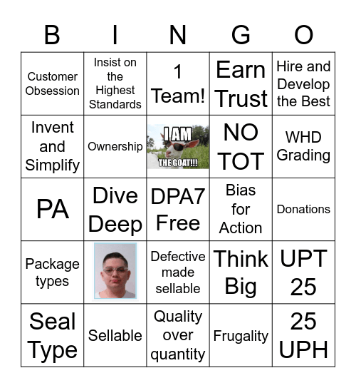 SQUAD DPA7 Bingo Card