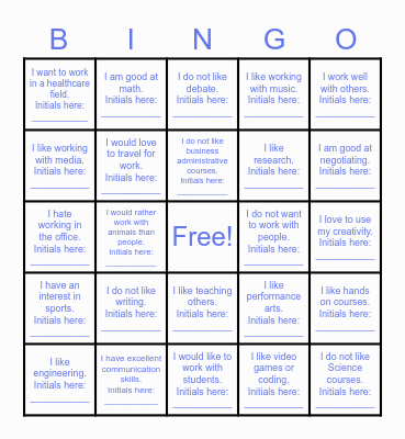 Exploration Bingo Card