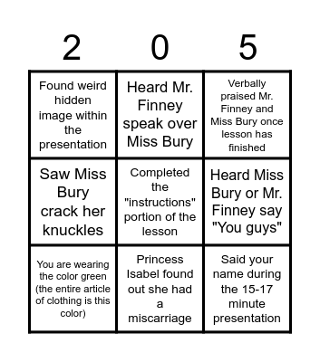 Chap. 33-34 Bingo Card