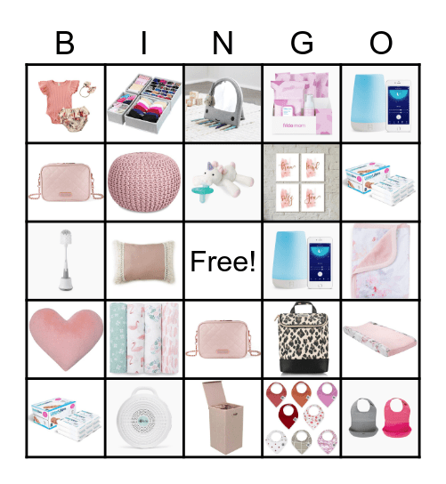 Baby Girl Henley Bingo Card