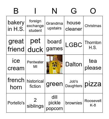 Happy "70" Sally Bingo Card