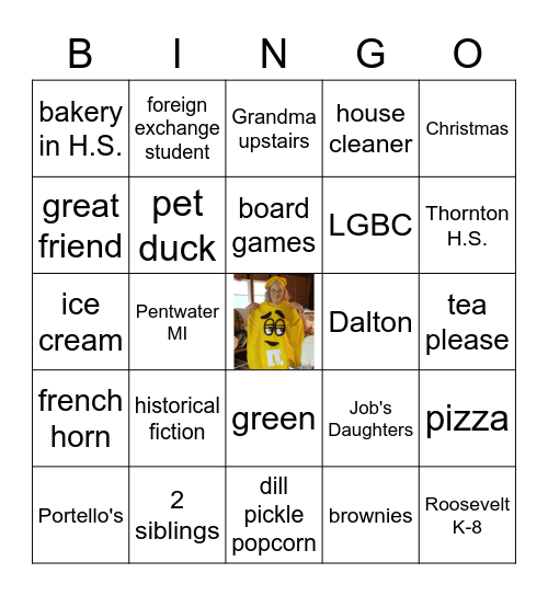 Happy "70" Sally Bingo Card