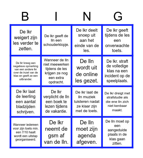 Bingo Card