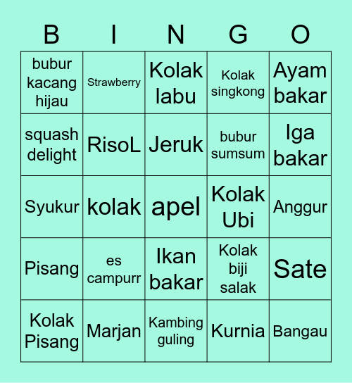 💖 punya chaewon. 💖 Bingo Card