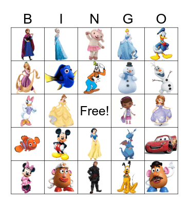 Disney Bingo Card