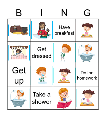 Bingo Daily Routines Bingo Card