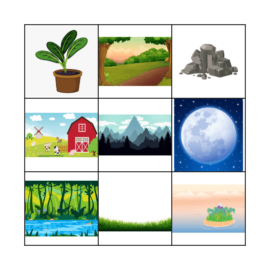 The world around us Bingo Card