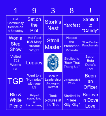 Nu Alpha Bingo! 💙🕊 Bingo Card