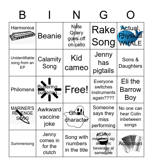 THE FINAL DECEMBERISTS SHOWDOWN Bingo Card