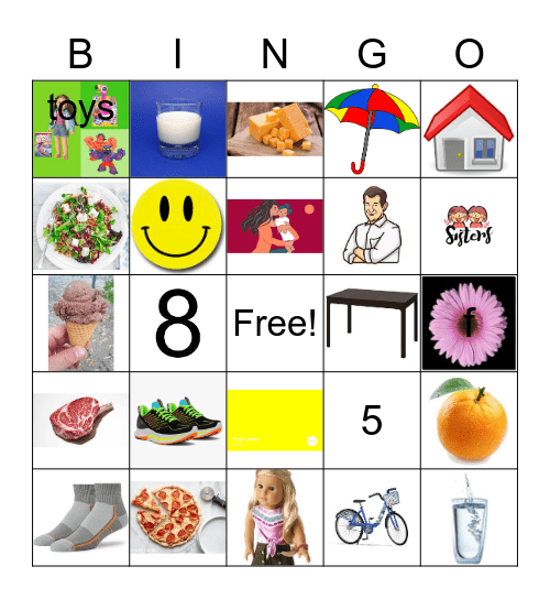 SIGN LANGUAGE BINGO Card