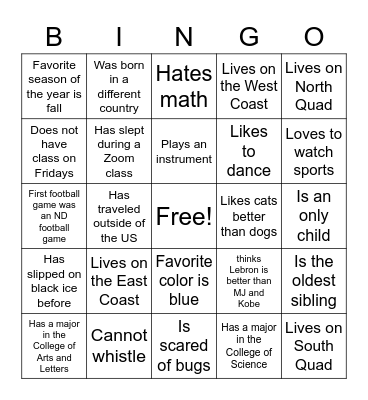 Bingo Card