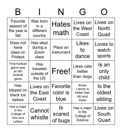 Bingo Card