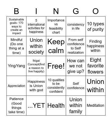 Eashwaramma Day Bingo Card