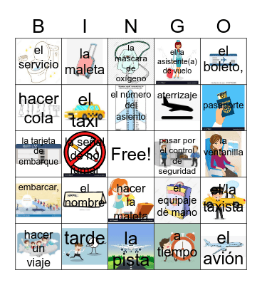 En avion Bingo Card