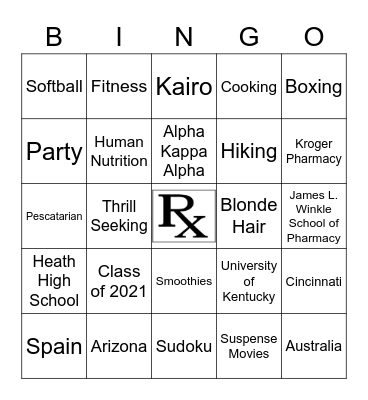 Bingo with Cherika Bingo Card