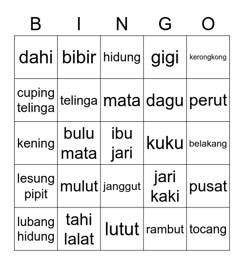 BM (1-2) Bingo Card