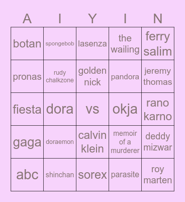 mau bingo Card