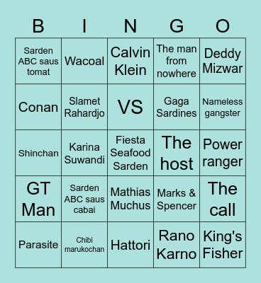 Bingo with JAEWONrbl Bingo Card