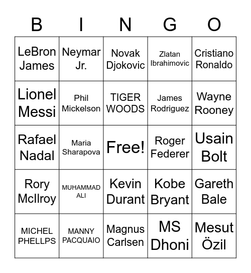 UNIT 12 COMPETITION Bingo Card