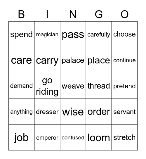 Lesson.9 Bingo Card