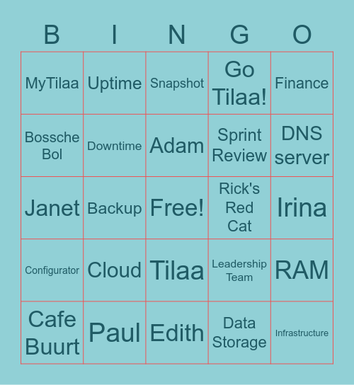 Tilaa's VrijMiBingo ❤ Bingo Card