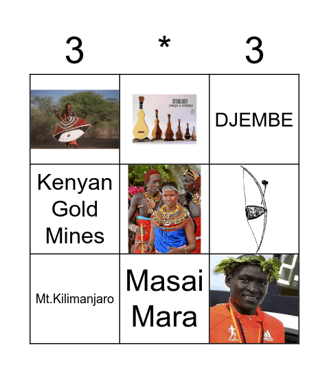 Kenya Bingo Card