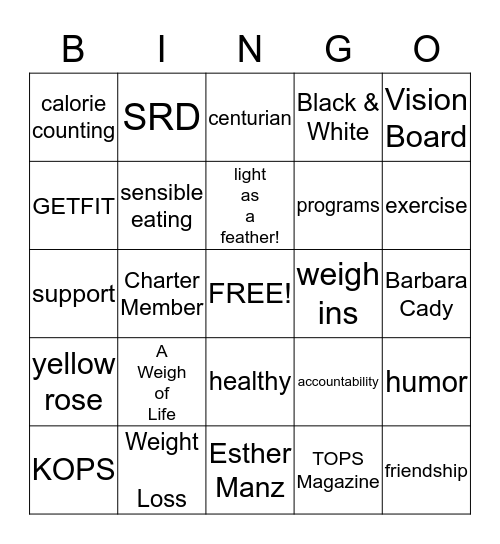 TOPS FL 0845 Holiday Cheer Bingo Card