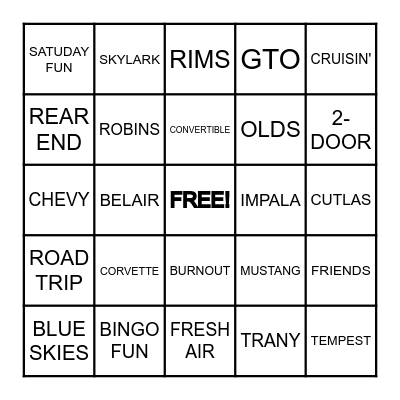 50th Day of Spring Bingo Run Bingo Card