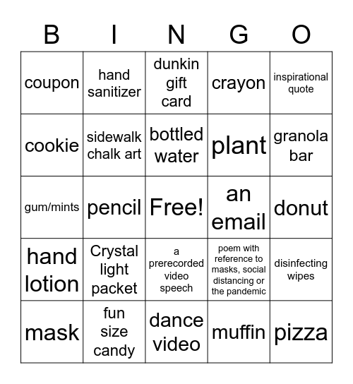 Appreciation Week Bingo Card