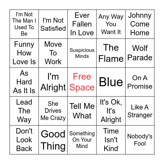 FYC/Caddyshack Bingo Card