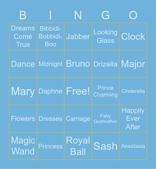 Uma's Bingo Hall Bingo Card