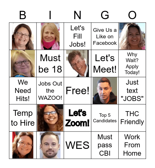 Staffing Bingo - Excel Bingo Card