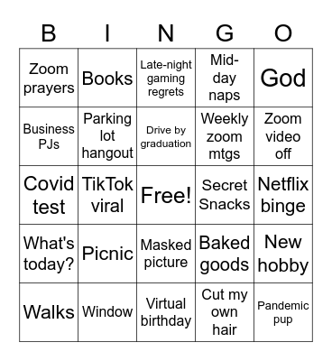 COVID BINGO Card