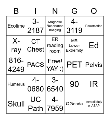 Legal Library Bingo Card