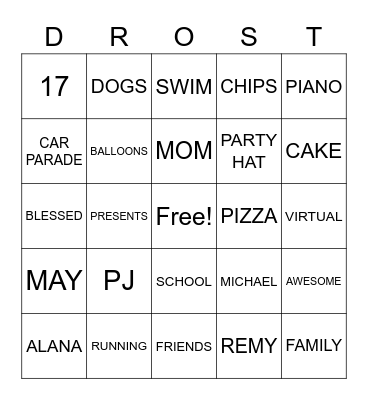 HAPPY BIRTHDAY ALANA! Bingo Card