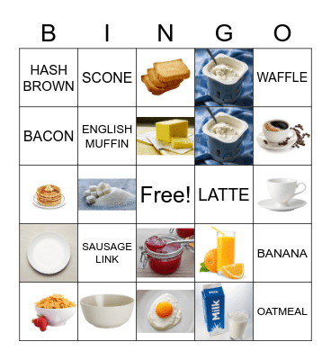 Breakfast Bingo Card