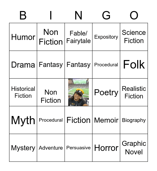 Genre Bingo Card