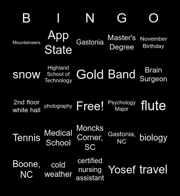 2021 Genesis Dingle's Graduation Bingo Card