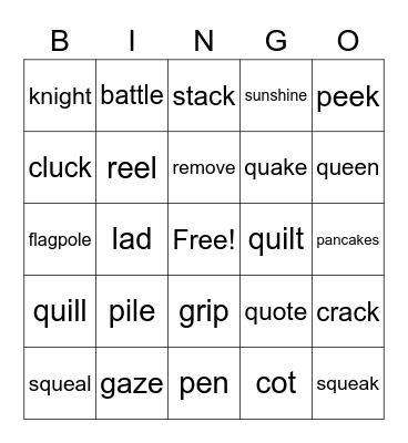 FUN FRIDAY ACTIVITY Bingo Card