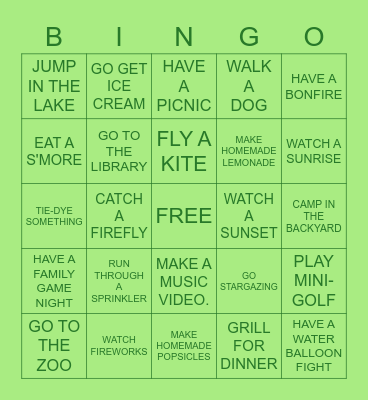 #SECURIANSUMMER BINGO Card